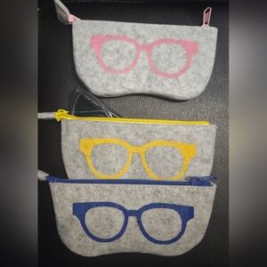 🔥🔥3 Adorable Felt Case Pouch for Glasses or Sunglasses